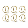 Napkin rings gold set of 6 | Rina