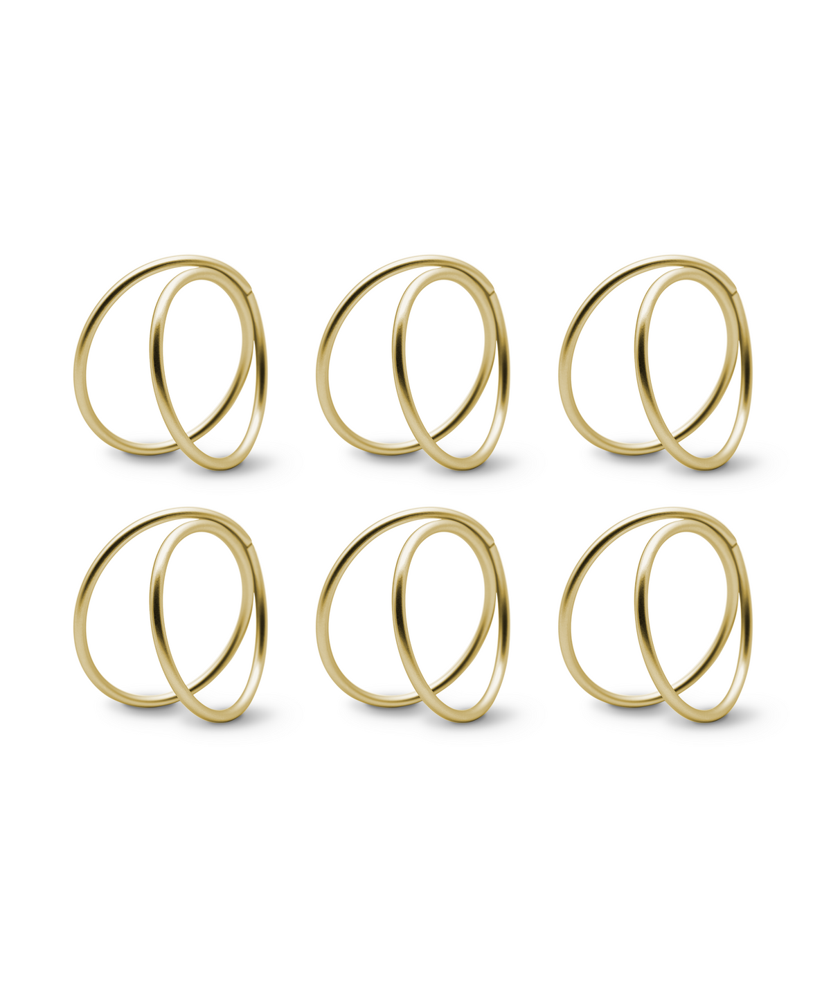 Serviettenringe in Gold im 6er Set – Serie Rina von 7 O'CLOCK