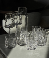 Kleines & großes organisches Glas mit Karaffe | Alaska