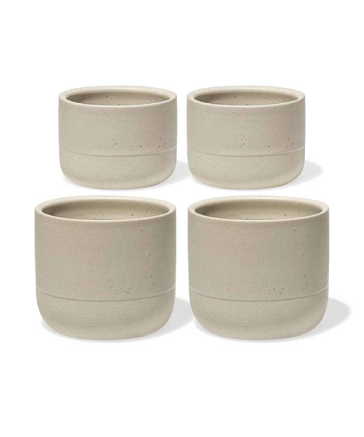 Cappuccino- und Espresso Keramik Becher in Beige – faro collection von 7 O'CLOCK