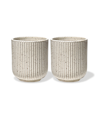 Ceramic mug in ribbed design beige | Paris