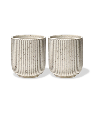 Ceramic mug in ribbed design beige | Paris