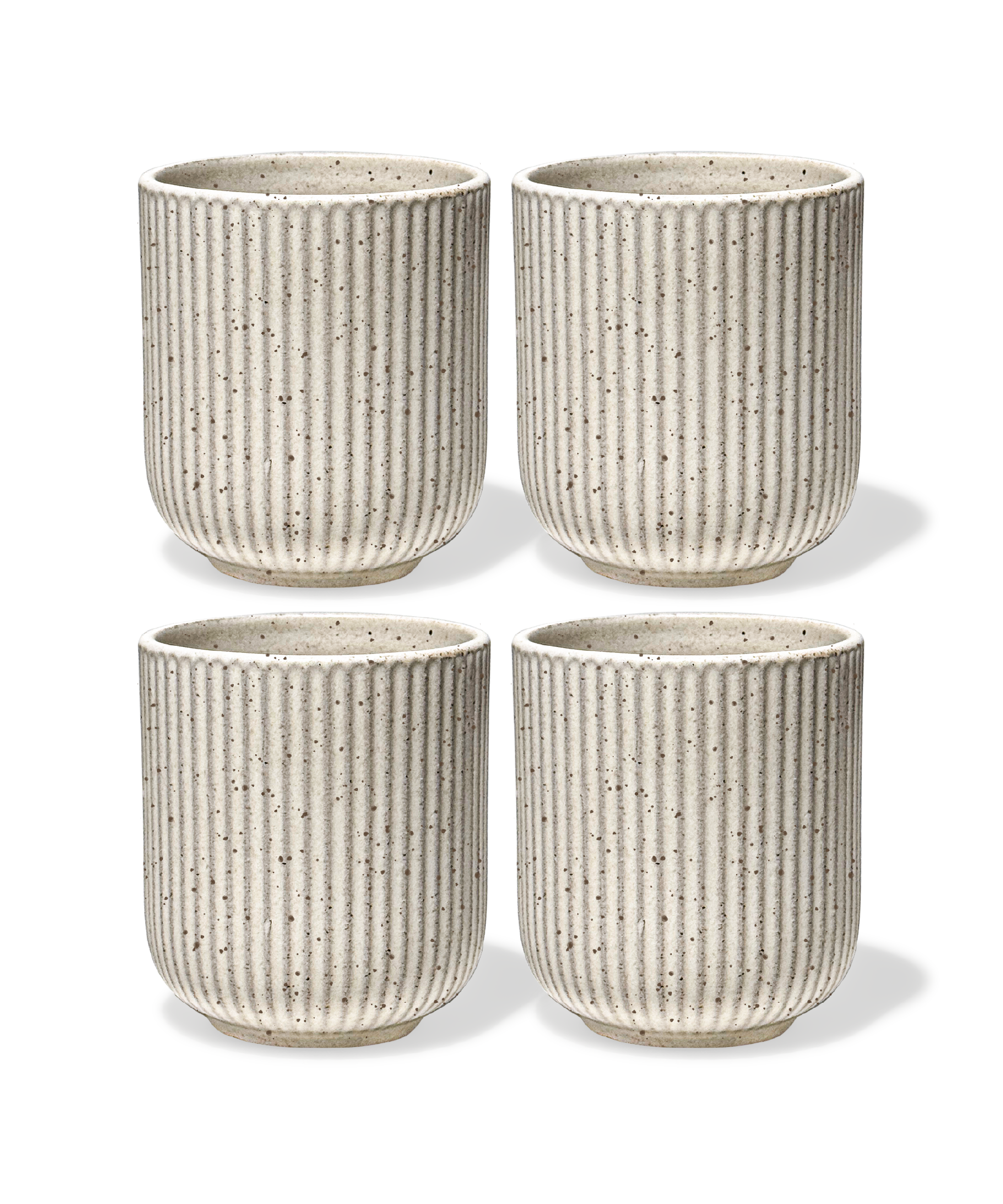 Ceramic mug in ribbed design beige | Paris