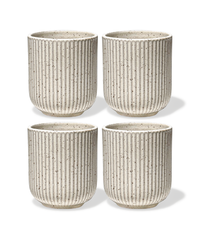 Ceramic mug in ribbed design beige | Paris