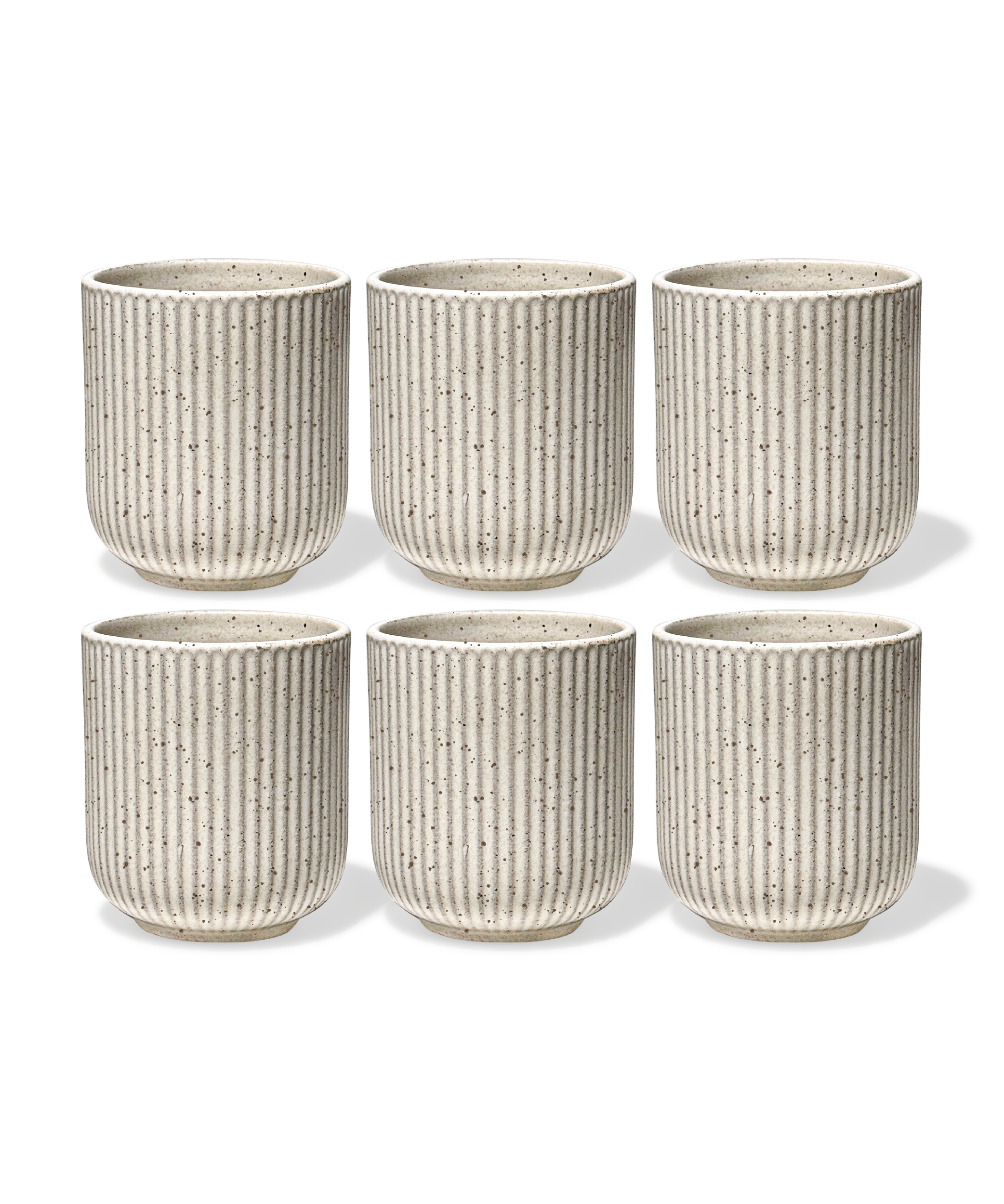 Ceramic mug in ribbed design beige | Paris