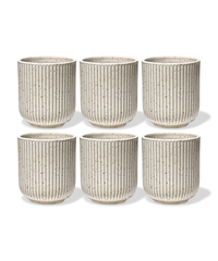 Ceramic mug in ribbed design beige | Paris
