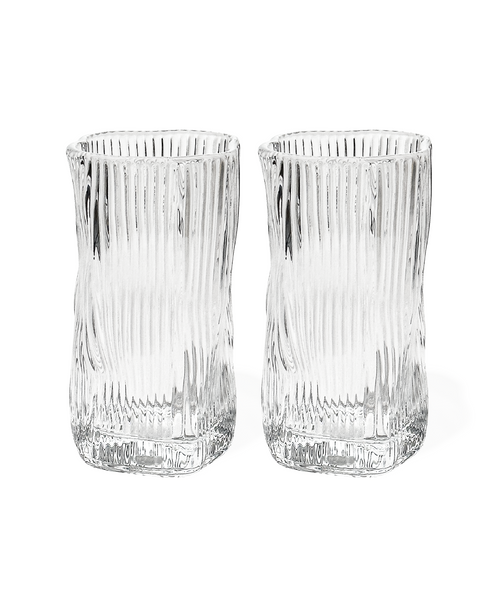 Geriffeltes Trinkglas im organischen Design – alaska collection von 7 O'CLOCK