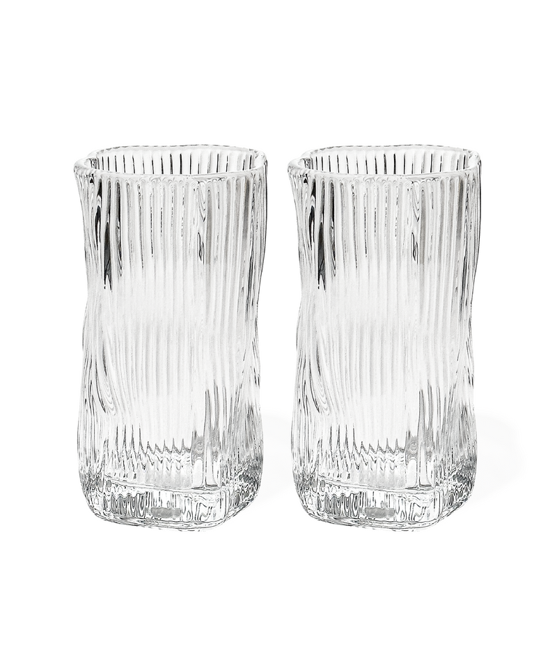 Geriffeltes Trinkglas im organischen Design – alaska collection von 7 O'CLOCK