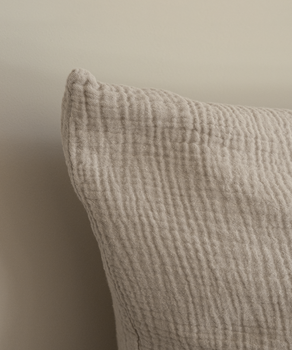 Beige muslin single bed linen | Haven