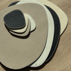 Glass Coaster Taupe/Cream | Jade