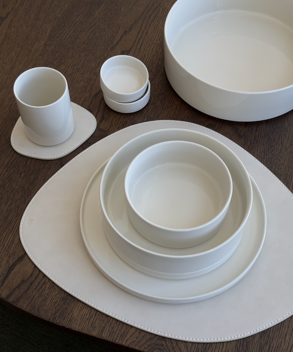 Plate coaster taupe/cream | jade