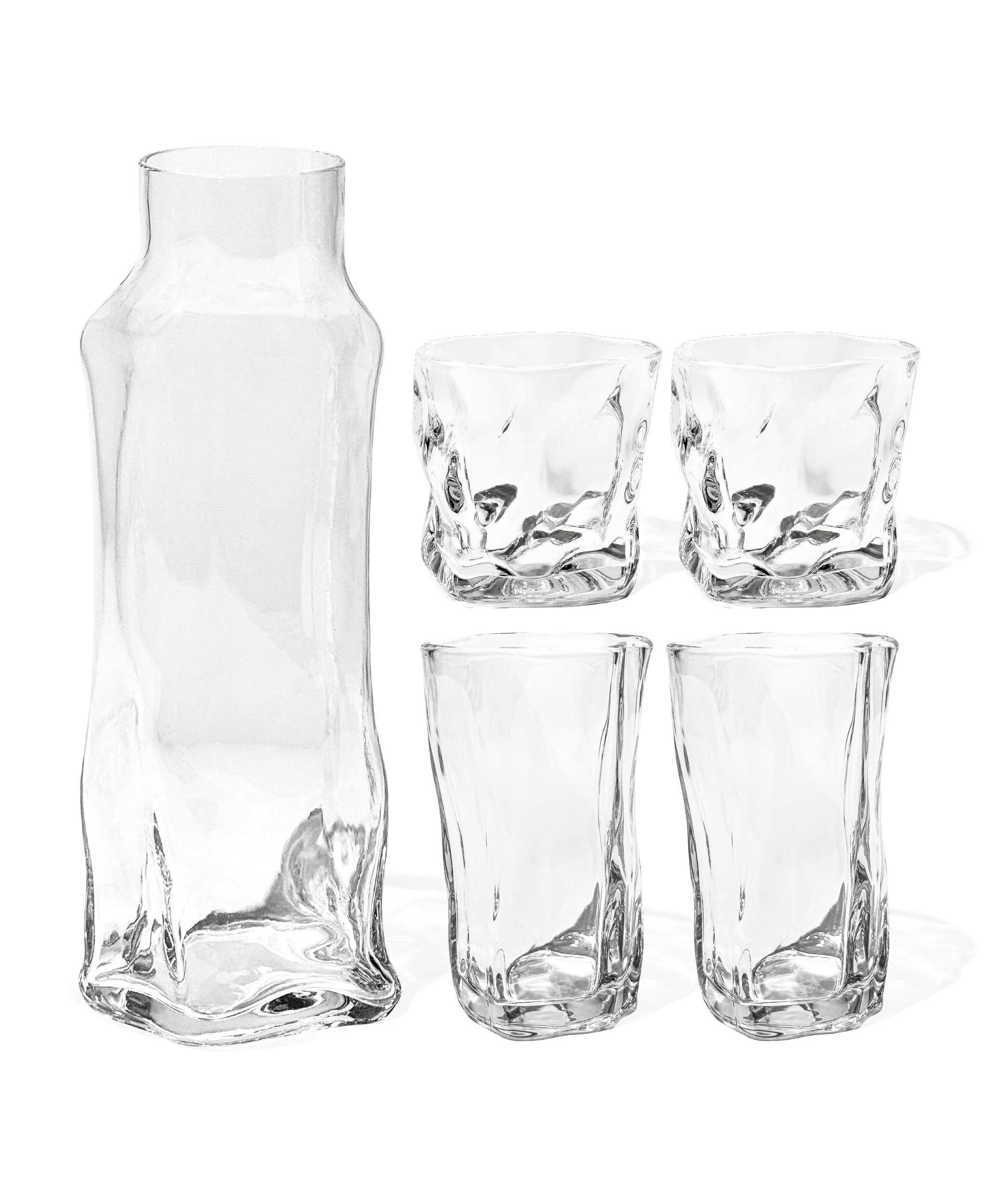 Kleines & großes organisches Glas mit Karaffe | Alaska