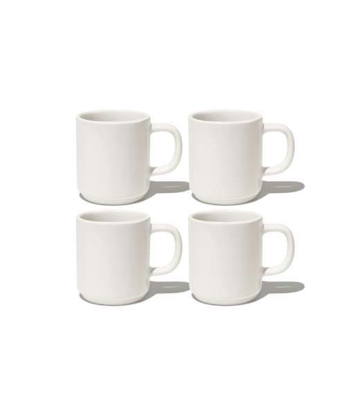 Espresso-Tasse in Cremeweiß glänzend aus der Serie Nia – Nahaufnahme der Oberfläche