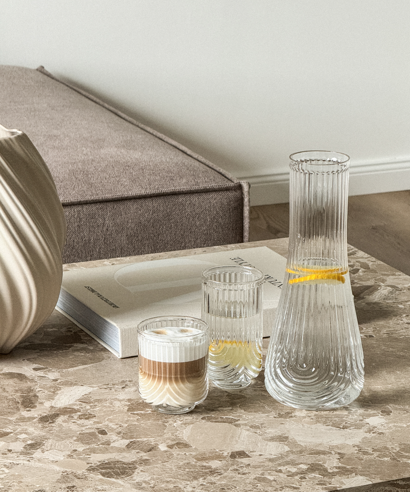 Karaffe im Bogen-Design aus der Design-Serie Rom – Größenübersicht