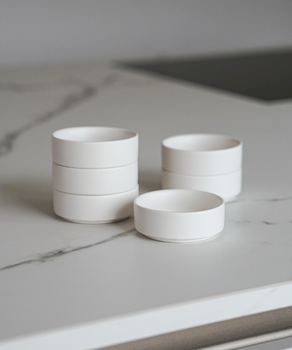 Dipschalen 6er Set in Cremeweiß matt aus der Serie Nia – Produktansicht