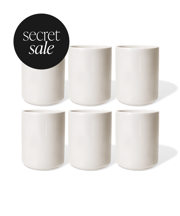 Cups set of 6 in cream white | Nia