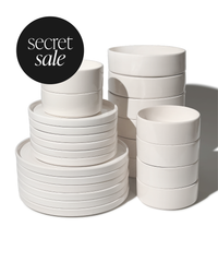 24-piece tableware set in cream white 