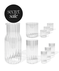Water carafe & glass set striped design | Norway