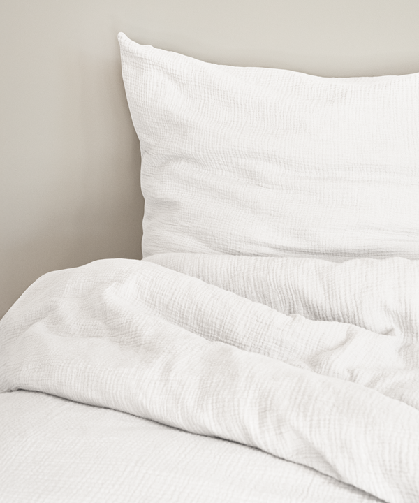 White muslin single bed linen 135x200 + 80x80 | Haven