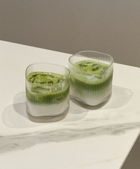 Kleines Trinkglas im gerillten Design | Venice