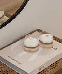 Kleines Trinkglas im gerillten Design | Venice