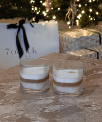 Kleines Trinkglas im gerillten Design | Venice