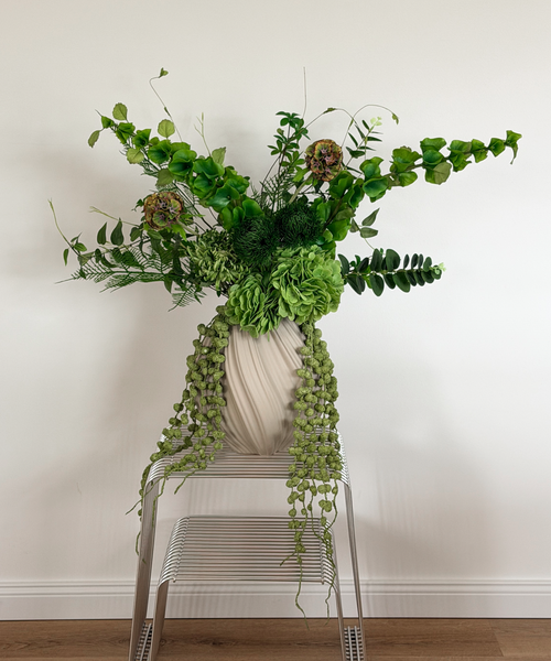 Realistisches Kunstblumen-Bouquet Jungle Luxe 14er in Grün und Braun – bloom collection von 7 O'CLOCK