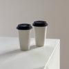 Large Ceramic To-Go Cup with Black Silicone Lid | Brooklyn