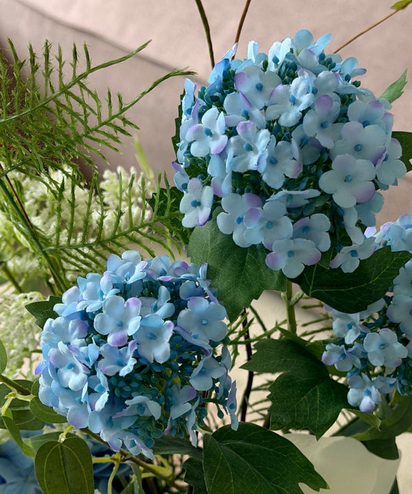 Azure Breeze 11-Stem Bouquet in Light Blue, White &amp; Green | Bloom