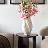 Lily Bouquet of 5 with Three Blooms in White & Pink | Bloom