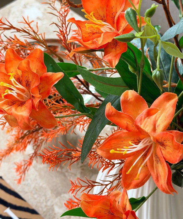 Wild Flame 7-Stem Bouquet in Orange &amp; Green | Bloom