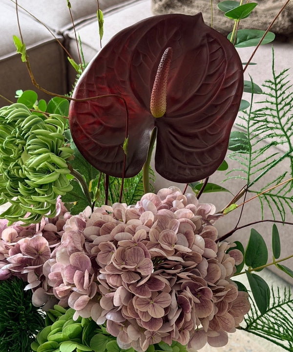 Wild Velvet 10-Stem Bouquet in Green, Dusky Pink &amp; Burgundy | Bloom