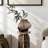 Brown Glass Vase with an Organic Curved Silhouette | Suri