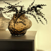 Brown Glass Vase with an Organic Curved Silhouette | Suri