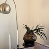 Brown Glass Vase with an Organic Curved Silhouette | Suri