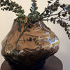 Brown Glass Vase with an Organic Curved Silhouette | Suri