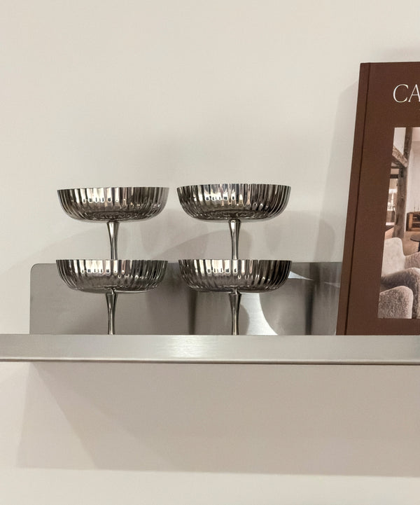 Stainless Steel Ice Cream Bowl in a Ribbed Design | Riza