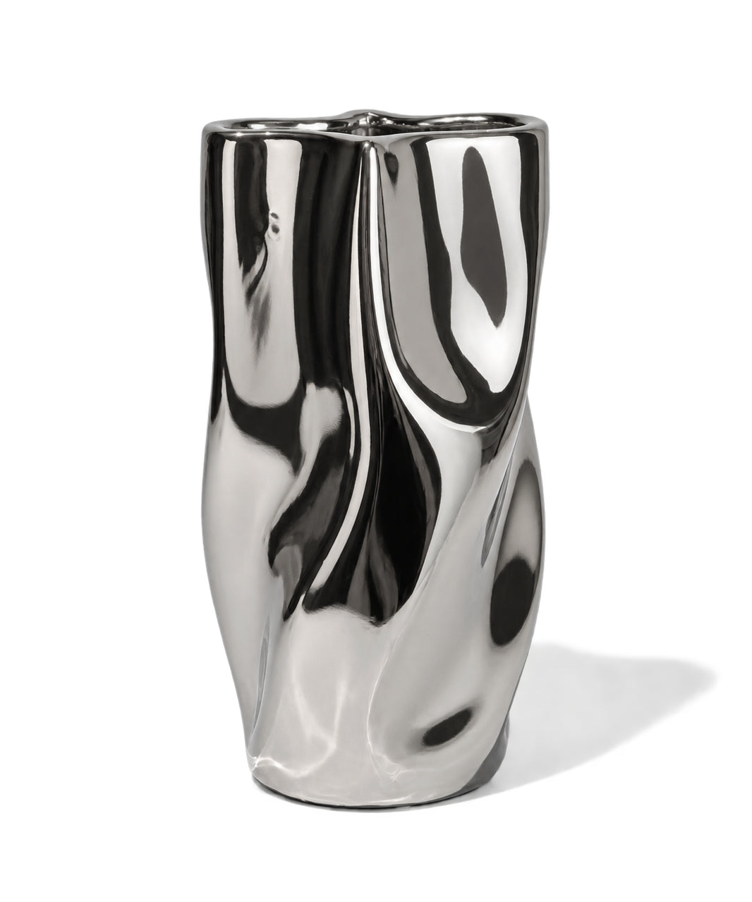 Large Ceramic Vase with Mirror Finish and Softly Curved Silhouette | Livia