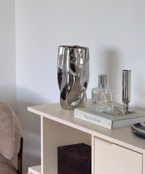 Large Ceramic Vase with Mirror Finish and Softly Curved Silhouette | Livia