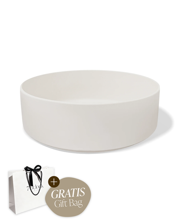 Large bowl Ø27cm in cream white matt | Nia