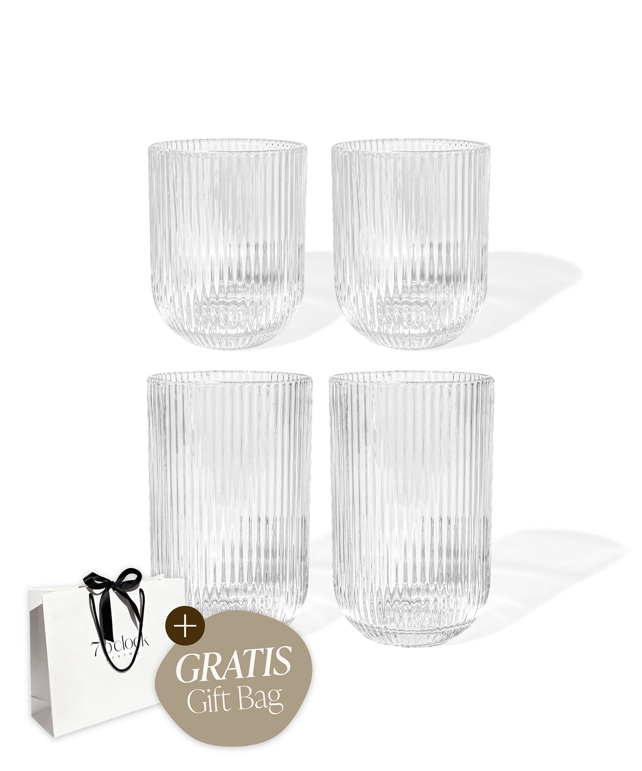 Fluted glasses in a set | Paris