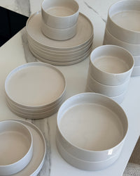 Geschirrset Beige glänzend | Nia