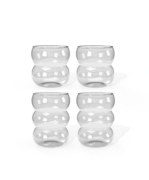 Glass set in bubble design (350ml, 550ml) | Rio
