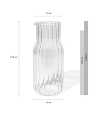 Water carafe in striped design (1300ml) | Norway