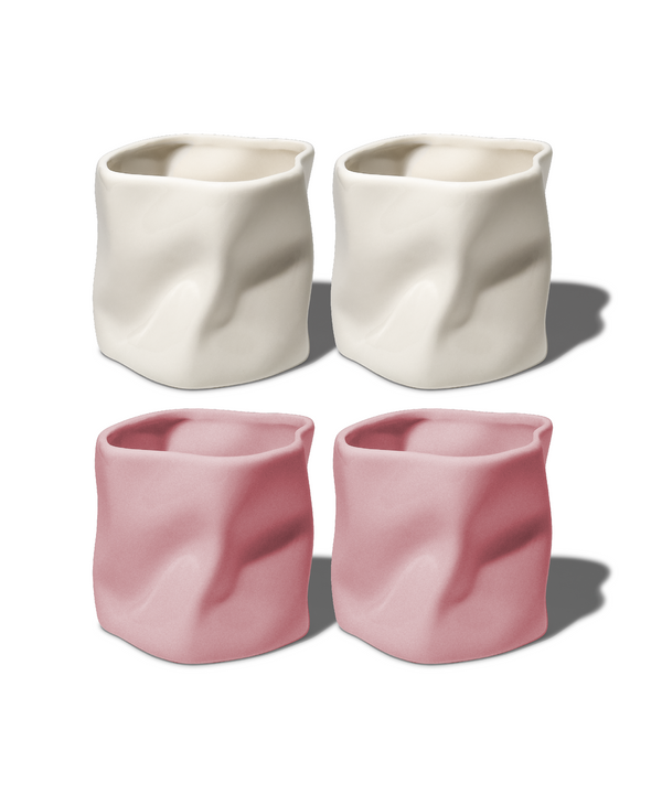 Organic Ceramic Mug 300ml in Cream White & Pink | Alaska