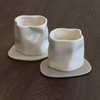 Glass Coaster Taupe/Cream | Jade