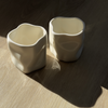 Set of Small & Large Ceramic Mugs Cream White | Alaska
