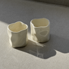 Set of Small & Large Ceramic Mugs Cream White | Alaska