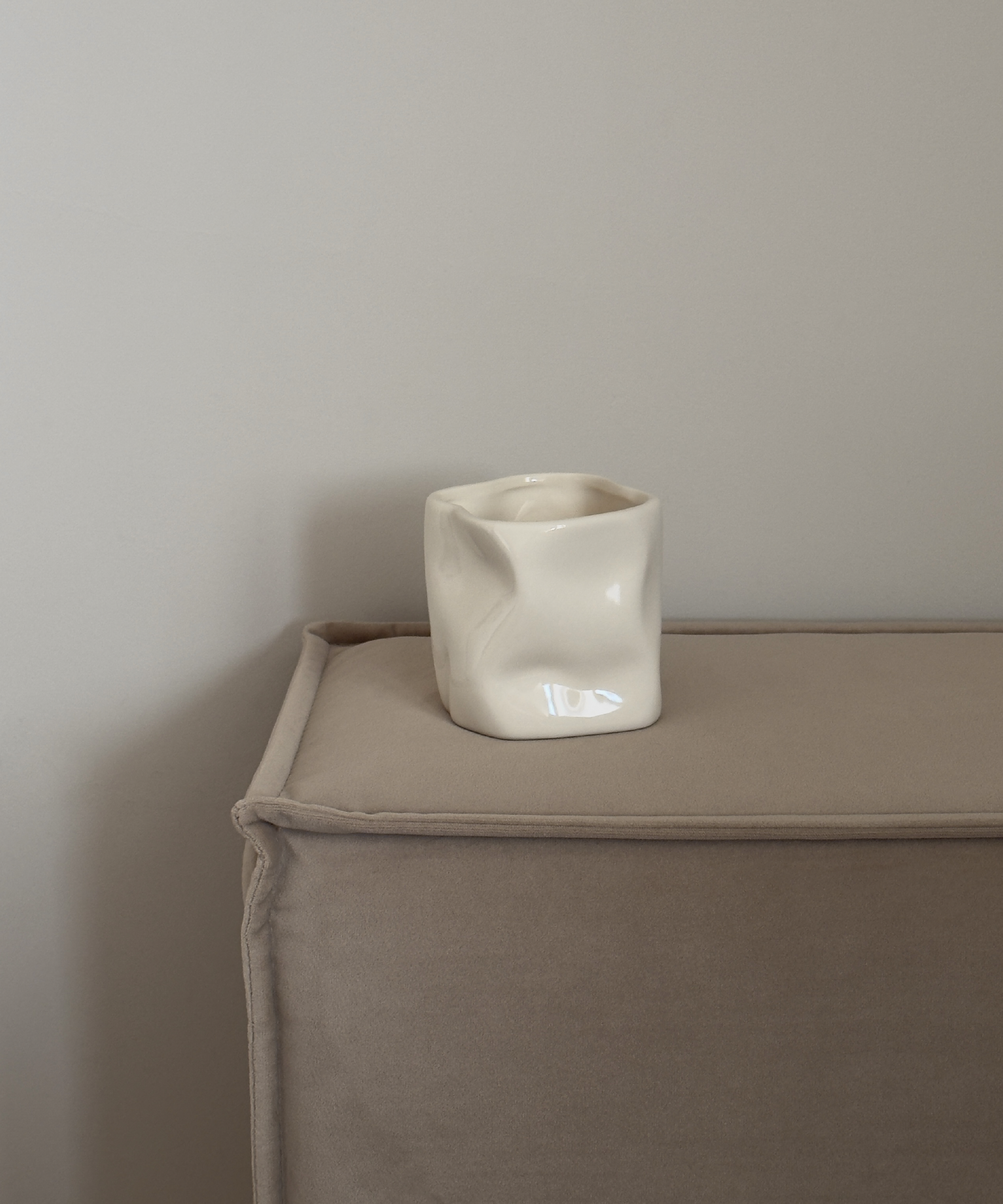 Organic ceramic mug 350ml in cream white | Alaska