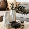 Large Faceted White Vase | Avela